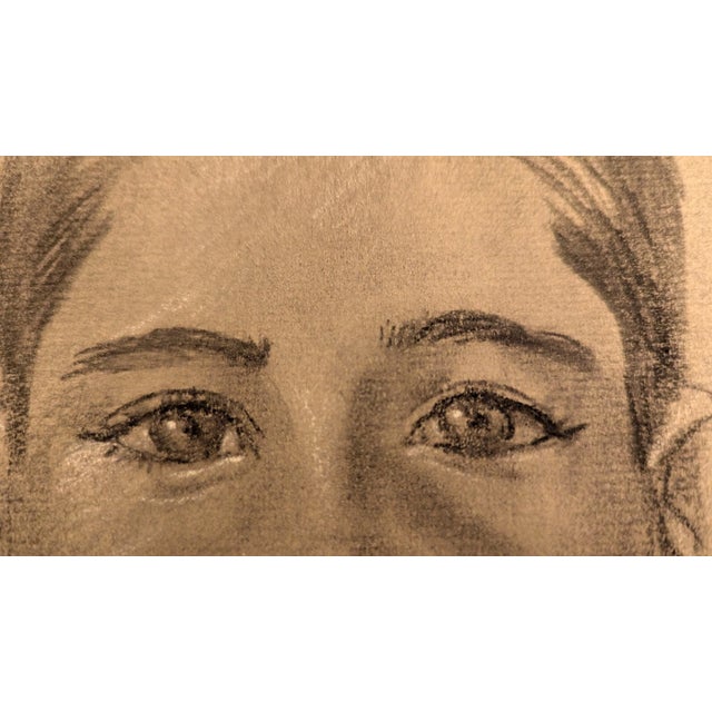 Vintage 1965 Framed Matted Portrait Signed by Jo Halght 18"x22" For Sale - Image 4 of 16