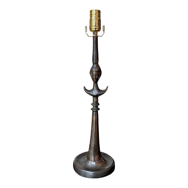 Late 20th Century Cast Iron Lamp After Giacometti For Sale