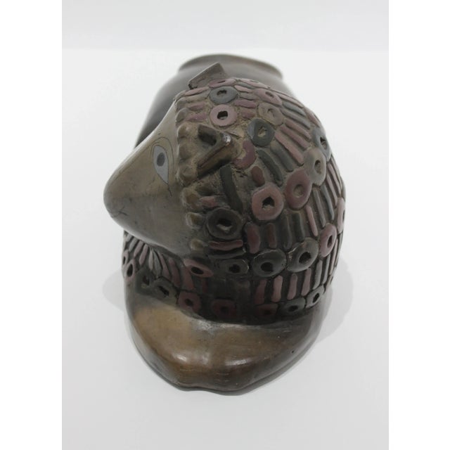 Smiling Lion Artisan Sculpture For Sale - Image 4 of 11