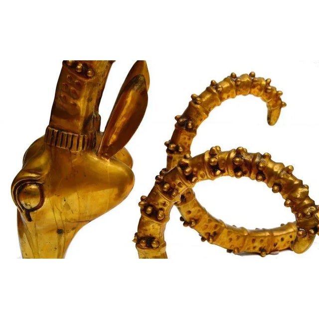 Pair Alain Chervet Style Ram's Head Table Bases For Sale In Miami - Image 6 of 7