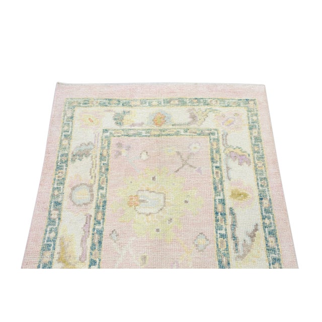 Textile Modern Turkish Oushak Rug 2'10" x 10'7" For Sale - Image 7 of 10