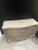 Italian Hand-Carved Louis XV Style Shaped Chest With White Italian Marble Top Sign. For Sale - Image 9 of 10