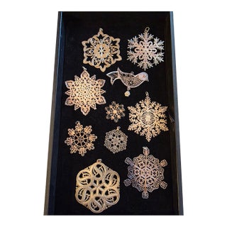 Collection of Vintage Sterling Silver Metropolitan Museum of Art Christmas Ornaments For Sale