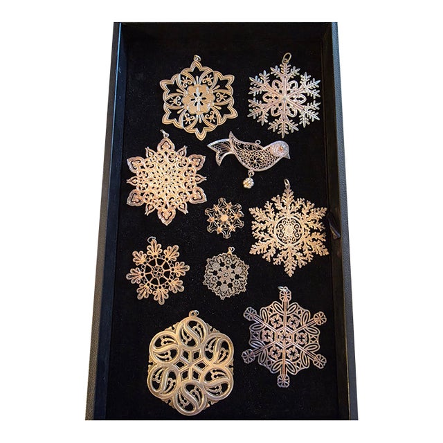 Collection of Vintage Sterling Silver Metropolitan Museum of Art Christmas Ornaments For Sale