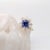 2.3Ct Snowflake Tanzanite Ring With Earth Mined Diamonds: Solid 14k Gold, 8.5mm, Size 6.75 For Sale In Columbus - Image 6 of 10