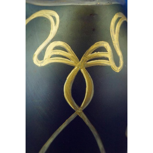 Purple Blown Glass Vase with Gold Decorations by Julius Camillo De Maess, 1890s For Sale - Image 15 of 18