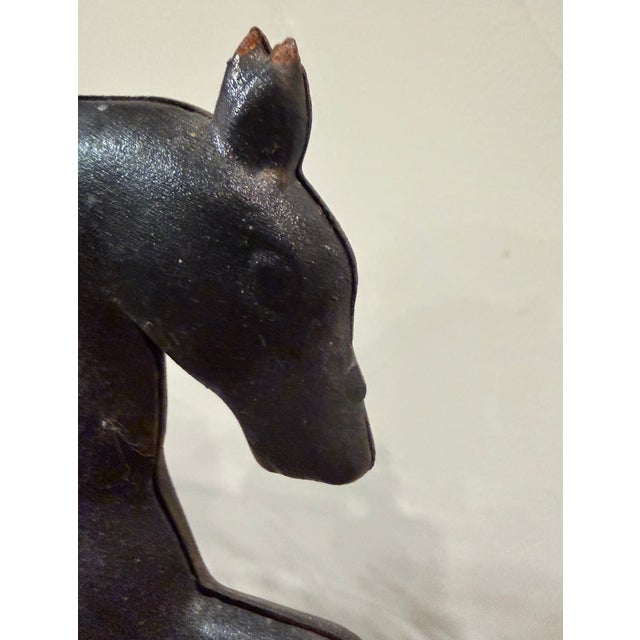 Vintage Full-Bodied Running Horse Weathervane on Painted Wood Display Base For Sale - Image 10 of 18