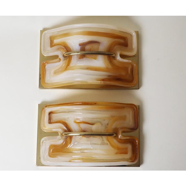 Mid-Century Modern Sconces in Brass and Cristallux, 1970s, Set of 2 For Sale - Image 11 of 18