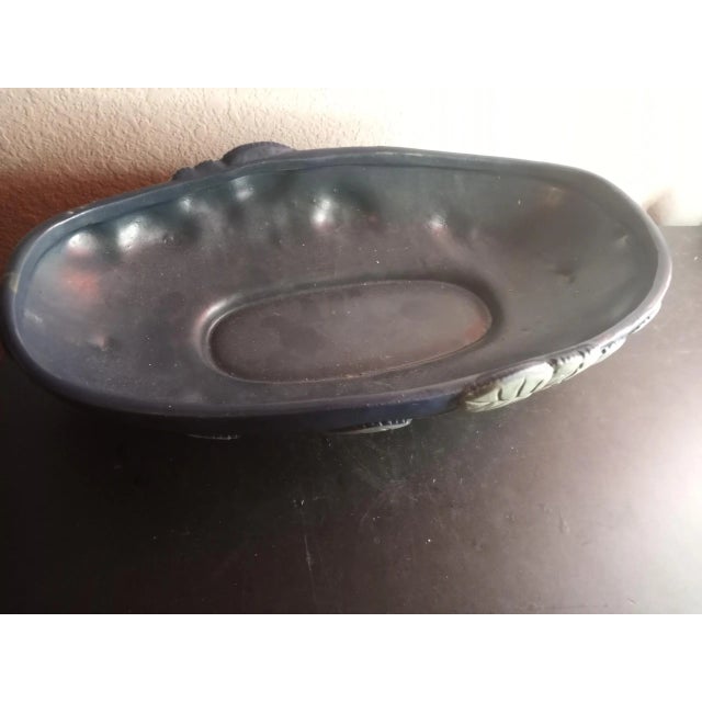 This is a STUNNING Roseville 7.5"x14" Dual Handle Oval Bowl. Can be used as Decorative Bowl or Planter Procured at auction...