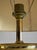 Metal Large Vintage Hollywood Regency Ceramic Lamp with Beige Onyx Effect and Gilded Brass from Faïencerie De Bruyn, 1970s For Sale - Image 7 of 10