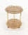Midcentury amazing round serving bar cart in acrylic glass, brass and rattan in the style of Christian Dior Home. Made in...