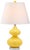 Illuminate your living room, bedroom or family room in style with the shimmery yellow Double Gourd Glass Lamp with yellow...