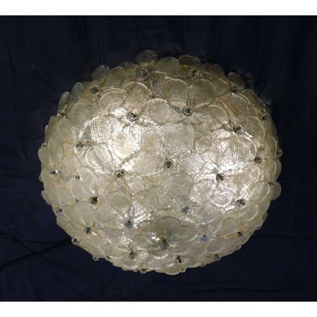 Glass 1960s Millefiori Flush Mount by Barovier E Toso For Sale - Image 7 of 10