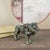 Verdigris Bronze Lion Sculpture – 3.1" Verdigris Patina Animal Figure For Sale - Image 8 of 11