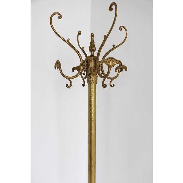 Italian Brass Coat Rack with Rotating Crown, 1960s For Sale - Image 4 of 15