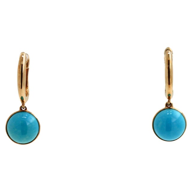 14K Yellow Gold 2.00 cts Turquoise