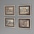 Set of four watercolour paintings of English country scenes. U.K circa 1970.