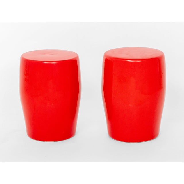 Red Philippe Starck for Xo "Bonze" Stools, Pair For Sale - Image 8 of 9