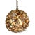 Vintage Shell Encrusted Sphere Hanging Light For Sale