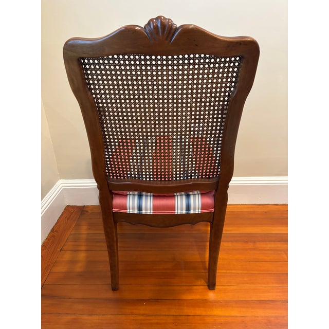 French Provincial Pair of VIntage Kindel Walnut Dining Chairs For Sale - Image 3 of 12
