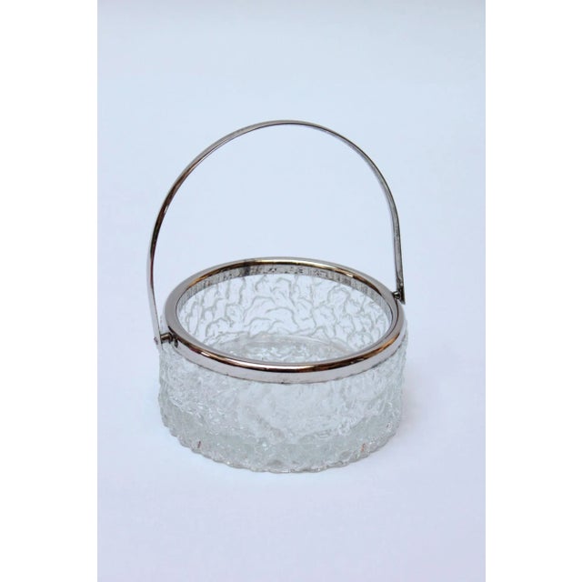 1940s Art Deco Crystal and Silverplate Bon Bon Dish For Sale - Image 9 of 11