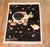 a mid-20th-century moisturized cotton Turkish rug with an outer space pattern inspired by Wassily Kandinsky. 2'8'' x 3'6''