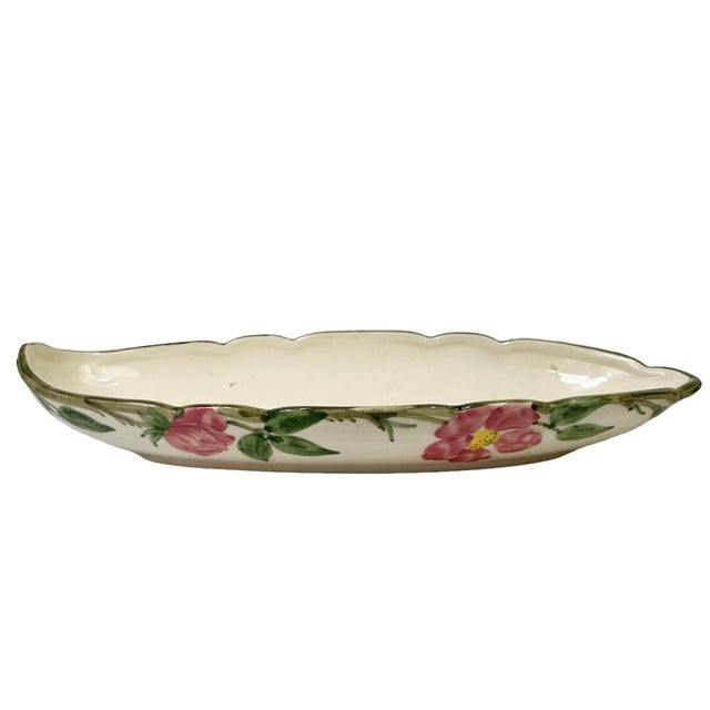 Do Not Use 1940s Franciscan Desert Rose Relish Serving Dish For Sale - Image 6 of 6