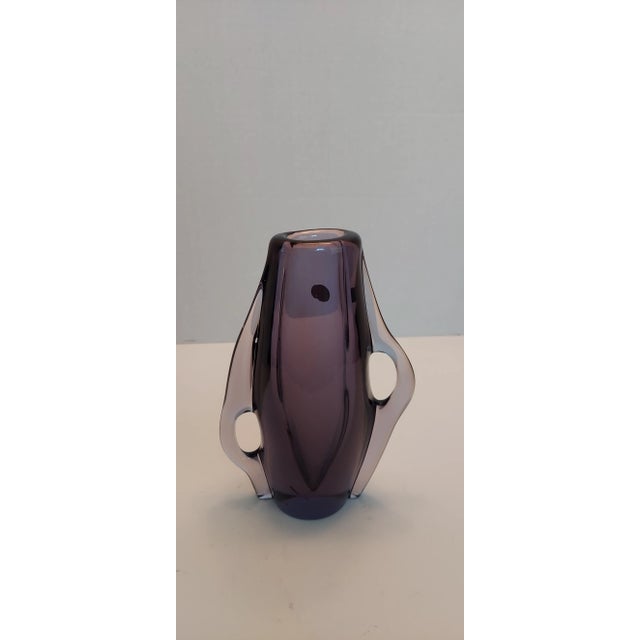 1950s 1950s Free Form Art Glass Vase From Zeleznobrodske Sklo, Czechoslovakia For Sale - Image 5 of 7