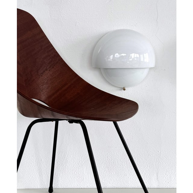 Gorgeous glass wall sconce called "Grande Mania" in the shape of a mushroom, designed by Vico Magistretti in 1963 and...