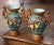 Add rich color and sculptural character to a mantel, console, or dining-room display with this striking pair of antique...
