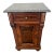 19th Century European Empire, Biedermeier Burl Walnut Marble-Top Bedside Cabinet For Sale