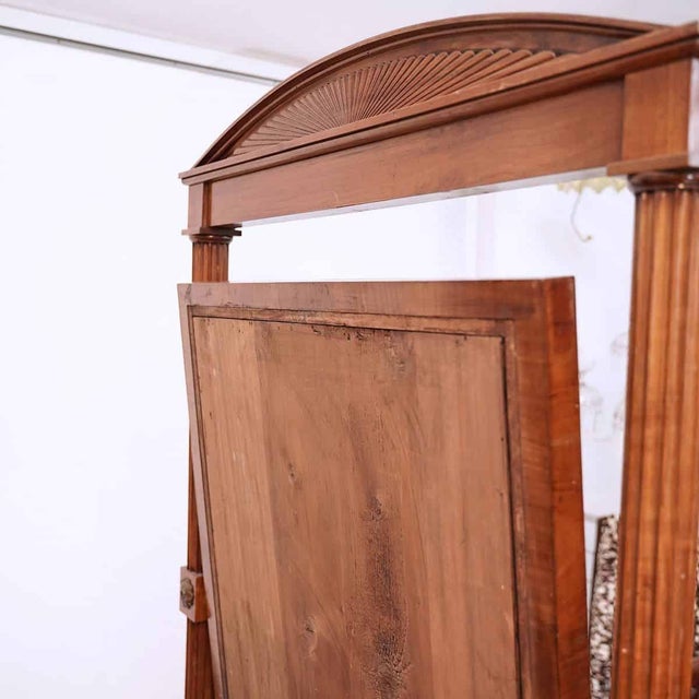 Vintage Wood Psyche Mirror For Sale - Image 5 of 13