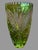 Vintage Nachtmann Green Cut to Clear 10.5" Art Glass Vase For Sale - Image 6 of 12