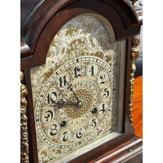 Antique Bracket Clock with Key For Sale - Image 6 of 13