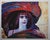 Ernst Fuchs, Woman with Big Hat, Print on Cloth, in Flawless conditions. Designed 1970 to 1979 This piece has an...