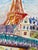 Contemporary Contemporary Monoprint, "Eiffel Tower in Paris, France" For Sale - Image 3 of 5
