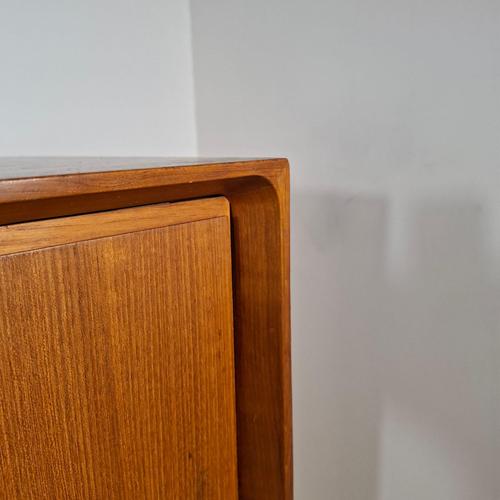 Mid-Century Modern Scandinavian Teak Sideboard with Drawers and Hinged Doors, 1960s For Sale - Image 5 of 9