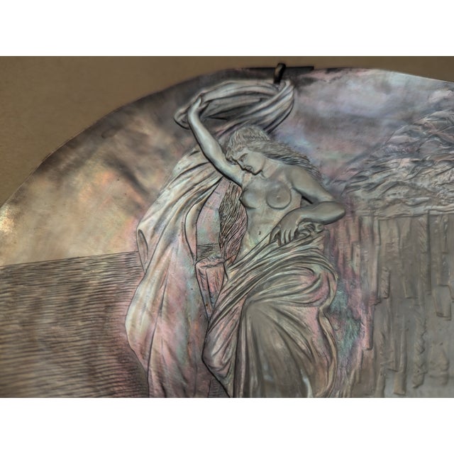 1950s 1950s Carved Abalone Shell Wall Hanging For Sale - Image 5 of 8
