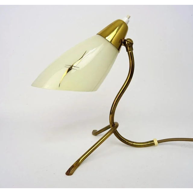 Mid-Century Adjustable Crow Base Table Lamp in Brass, Italy, 1950s For Sale - Image 10 of 10