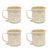 2020s Crow Canyon Home Splatterware Mugs 12 oz. in Yellow & White Marble - Set of 4 For Sale - Image 5 of 5