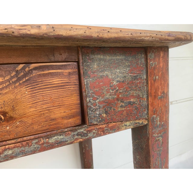Wooden Country Table with Drawer and Shelf/Sideboard, 1930s For Sale - Image 17 of 18