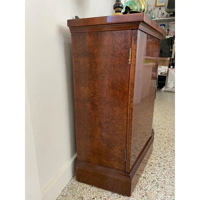 Burlwood Console & Mirror Set 1940s For Sale - Image 9 of 13