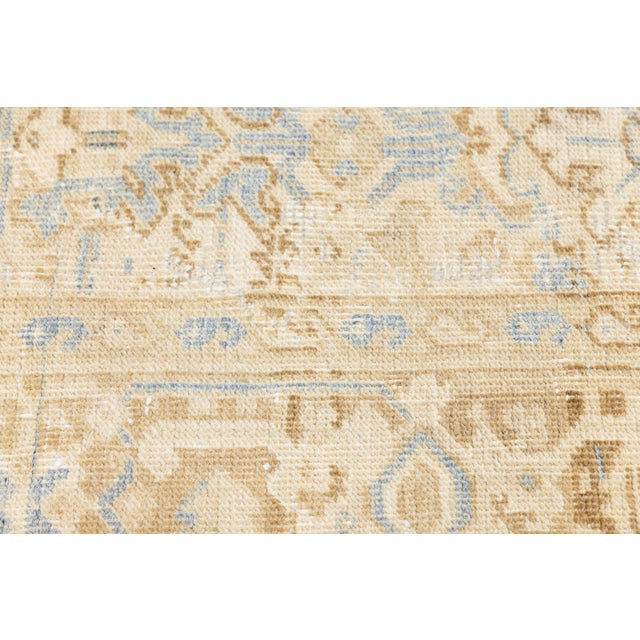 Traditional Vintage Hand-Knotted Oushak Wool Rug With Soft Blue Accent & Muted Neutral Tones For Sale - Image 3 of 8