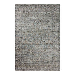 Jean Stoffer x Loloi Katherine Ocean / Gold 18" x 18" Sample Rug For Sale