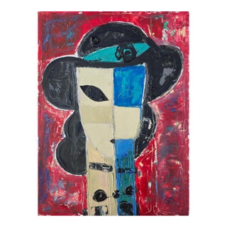 Original Oil Painting 'Portrait of a Woman' by Diane Grant, Unframed For Sale