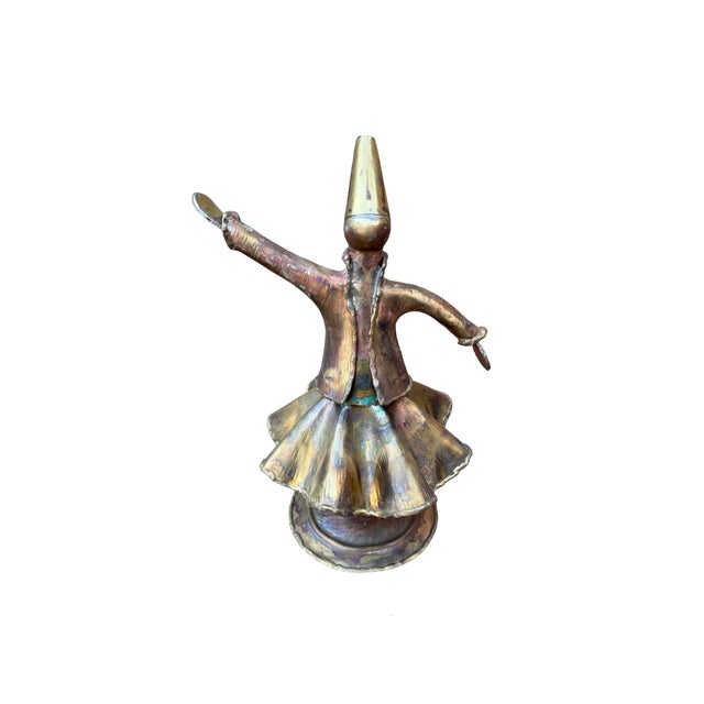 Kinetic Brass Whirling Dervish Figure For Sale - Image 9 of 9