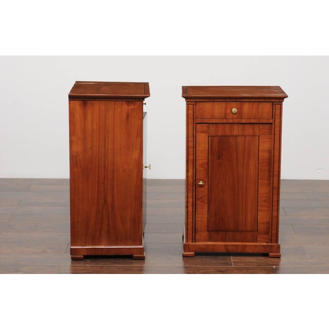 Late 19th Century Pair of Austrian Biedermeier Cabinets with Single Drawer and Door, circa 1870 For Sale - Image 5 of 11