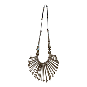 Vintage Tribal Ethnic Spoon Bib Necklace