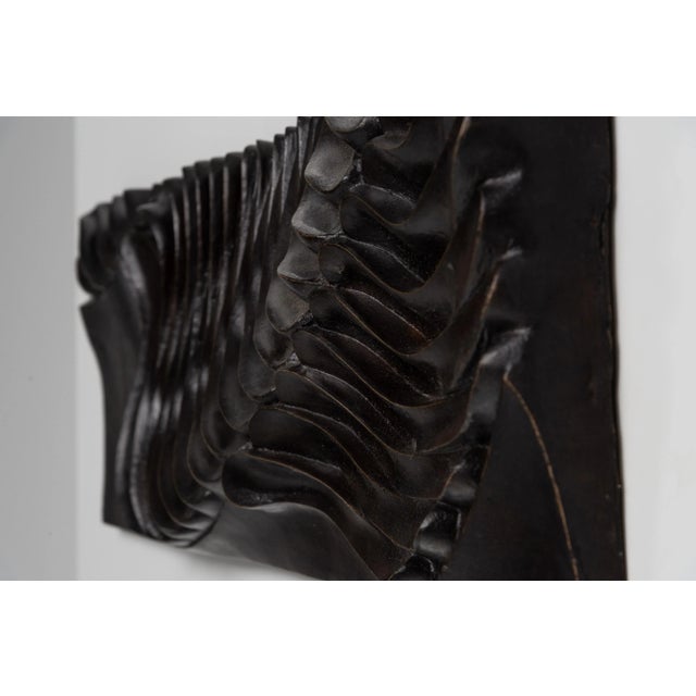 White Italian Bronze Wall Sculpture by Carlo Zauli, 1960s For Sale - Image 8 of 13