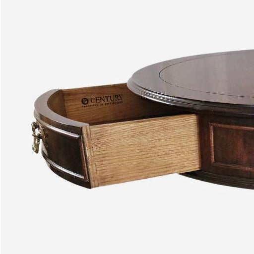 Brown Century Furniture 18th-Century Style Burlwood Drum Table For Sale - Image 8 of 11